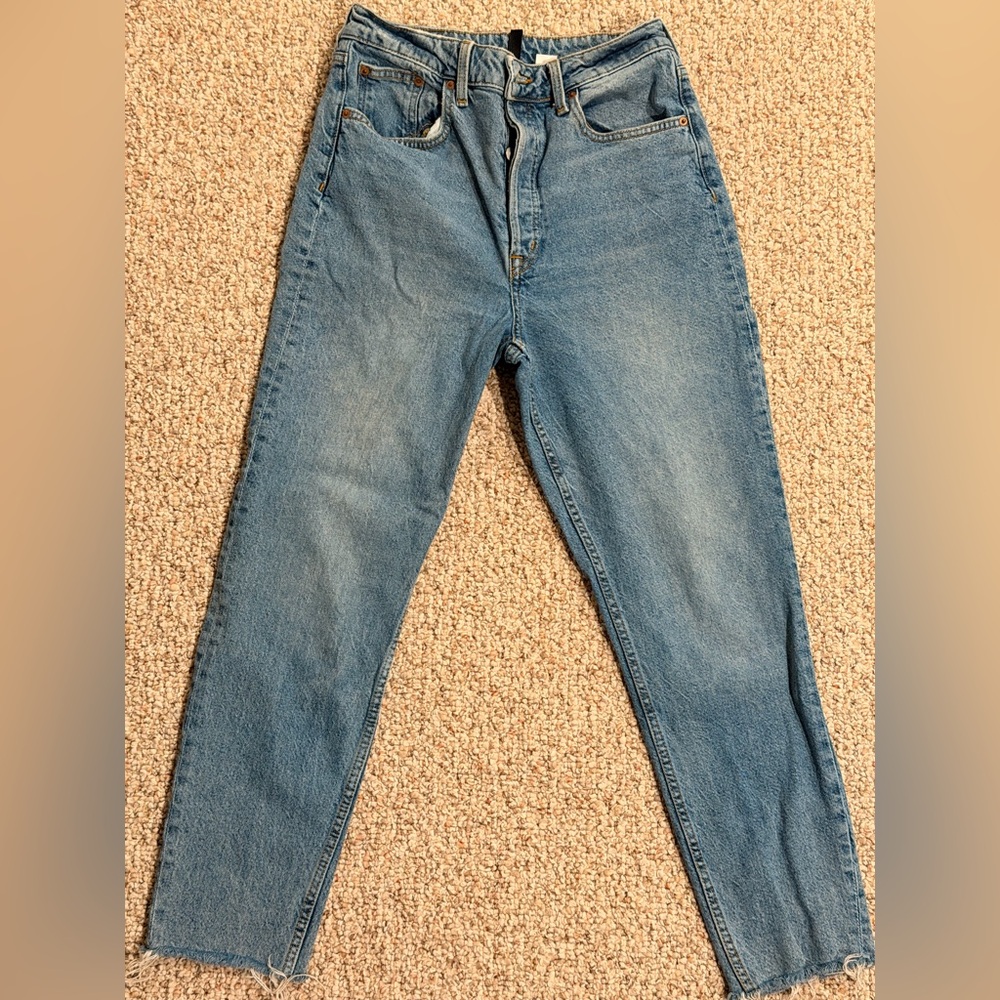 H&M Divided High Waisted Classic Blue Denim Jeans